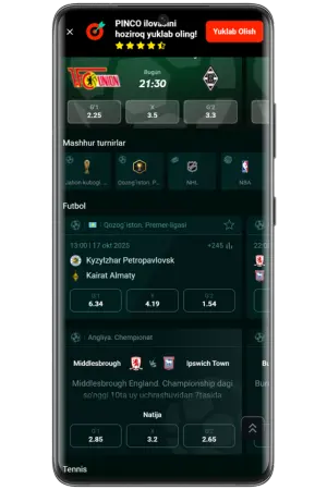 Asosiy sahifa bonuslar