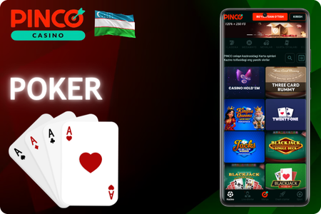 pinco casino poker o'yinlari turli variantlar